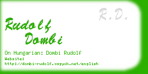 rudolf dombi business card